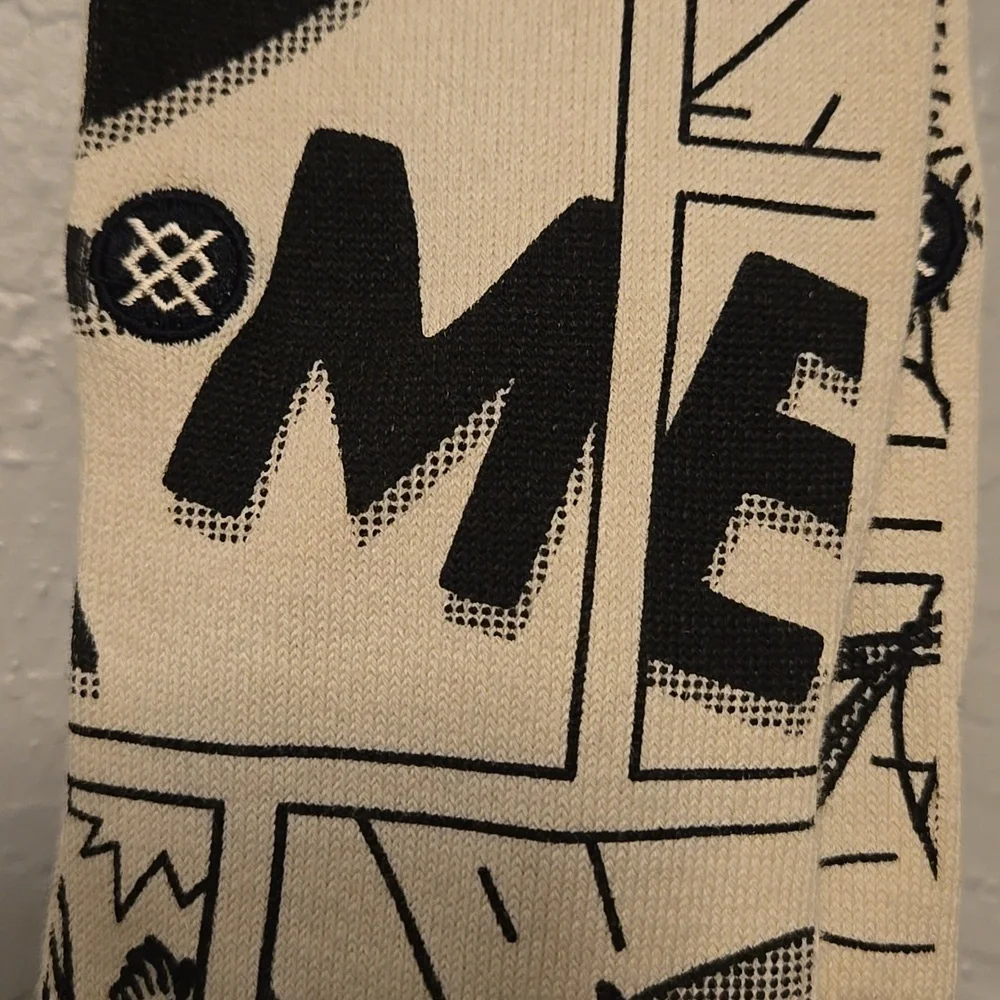 Stance x Marvel Comic Panel Crew Socks in Cream & Black